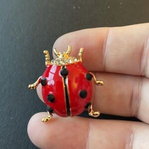 - Ladybug Crystal Brooch Pins Rhinestone Brooch Wedding Clothes Decor Jewe…